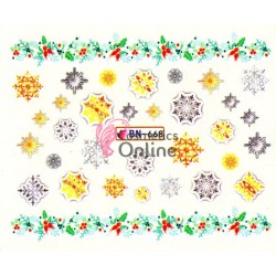 Stickere cu Apa pentru unghii cod BN668 - Sarbatori de Iarna